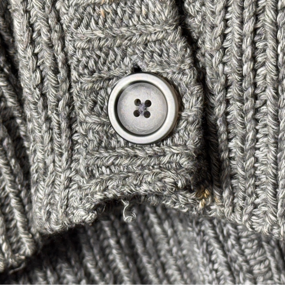 Vince Grey Knit Button Front Cotton Blend Cardigan Size Medium - Picture 8 of 13